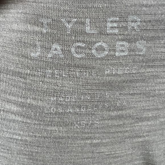 Tyler Jacobs For Feel The Piece Gray Top Cotton Round Neck Back Fringe Size XS/S - Picture 8 of 9